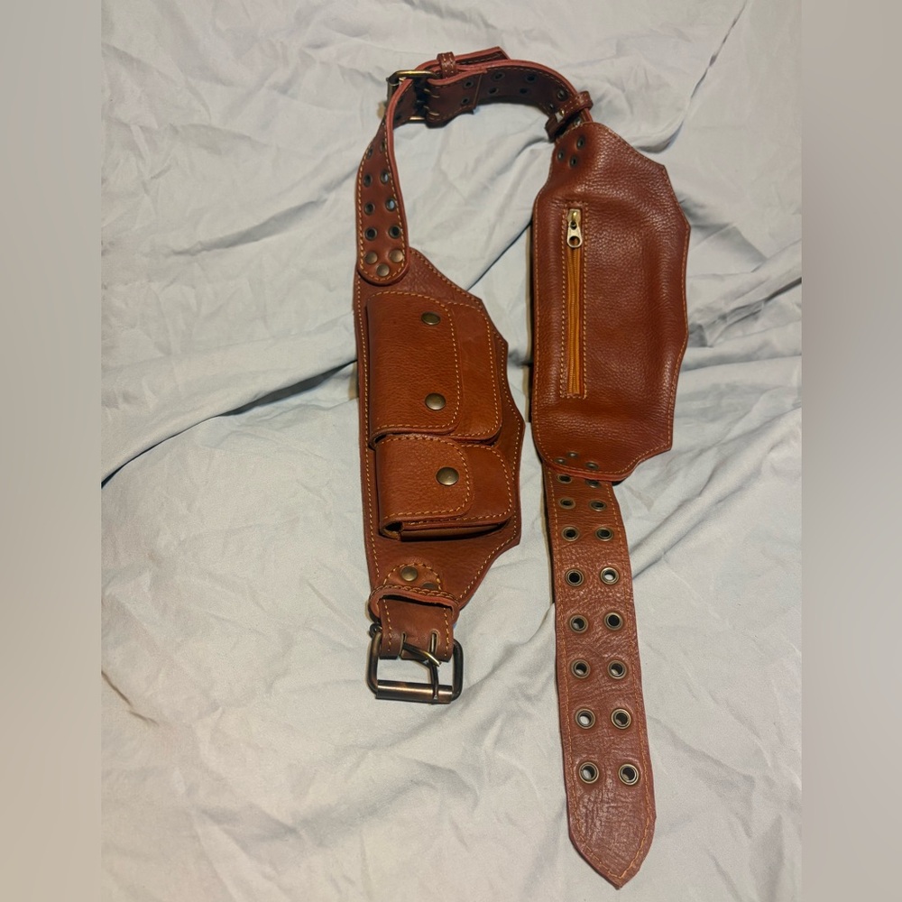 Elegant Brown Leather Women's Belt NWOT - Picture 3 of 4